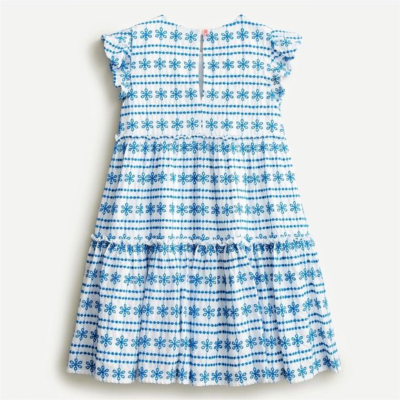 Crewcuts Tiered Eyelet Dress With Ruffle Details - Picture 2 of 5